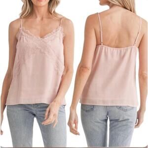 Lush Lace Trim V-neck Camisole Ballet Pink Size XSmall Balletcore Feminine